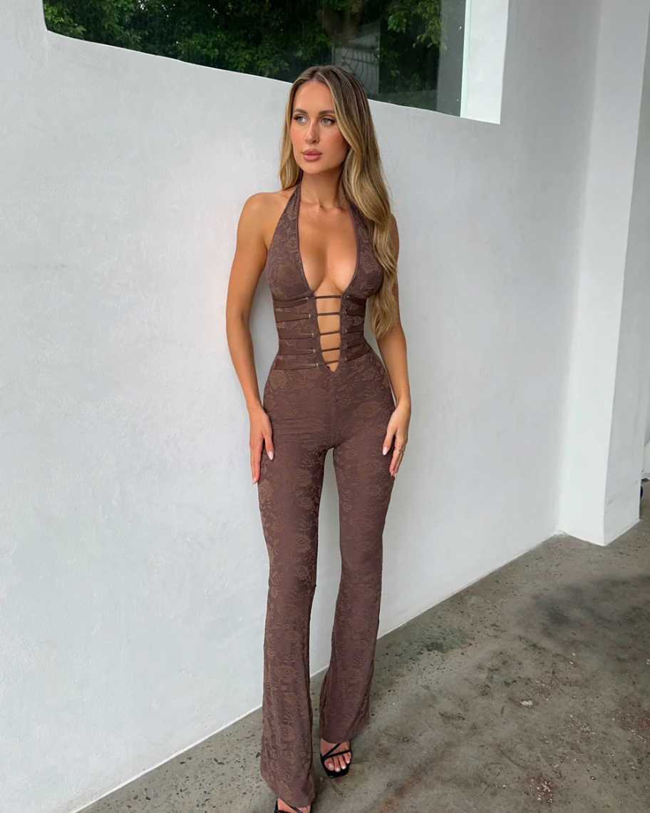 Nola | Halter Jumpsuit met Cut-Out Detail