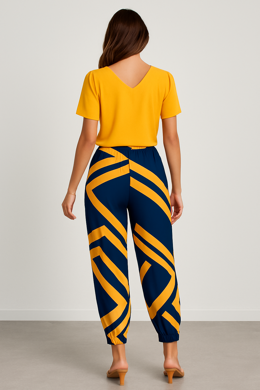 Portia | Tweedelige Jumpsuit met Print en V-Hals