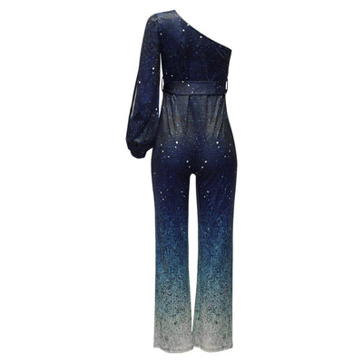 Halen | Sprankelende One-Shoulder Jumpsuit