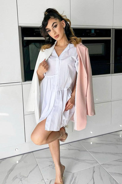 Pink Splice Oversized Blazer - Henny