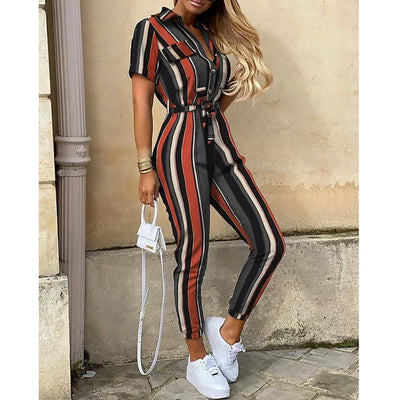 Helen | Utility Jumpsuit met Tailleceintuur