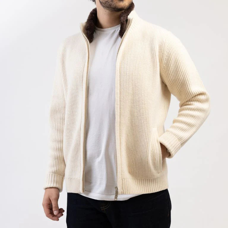 Fur Collar Wool Blouson | Grey