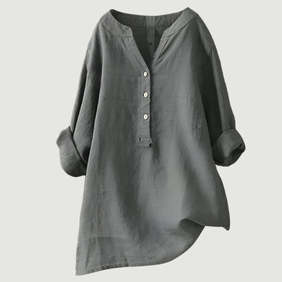 Nordvaro Breathable and comfortable linen shirt with buttons
