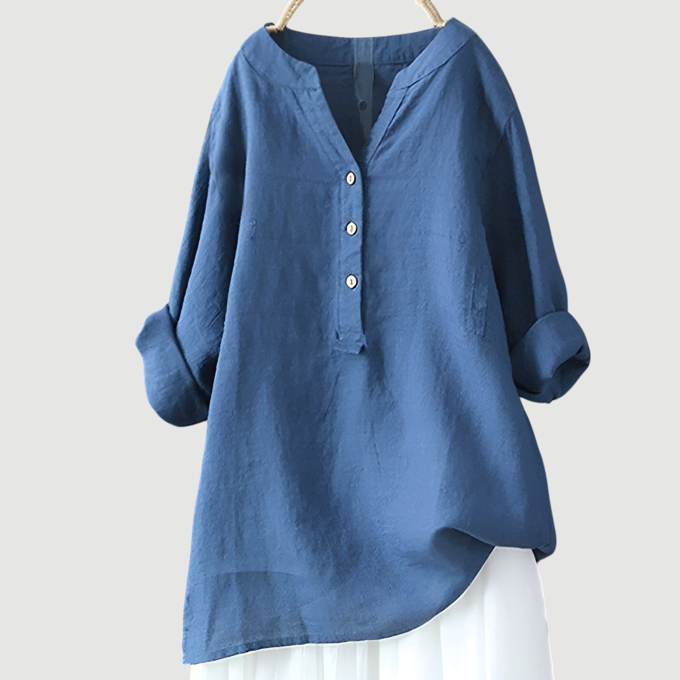Nordvaro Breathable and comfortable linen shirt with buttons