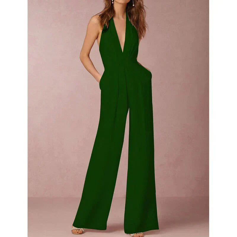 Bellamy | Elegant Deep V-Neck Jumpsuit
