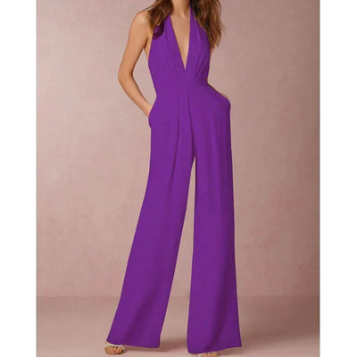 Bellamy | Elegant Deep V-Neck Jumpsuit