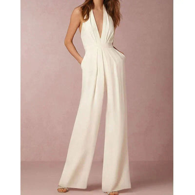 Bellamy | Elegant Deep V-Neck Jumpsuit