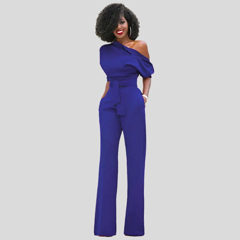 Hani | One-Shoulder Jumpsuit met Wijde Pijpen